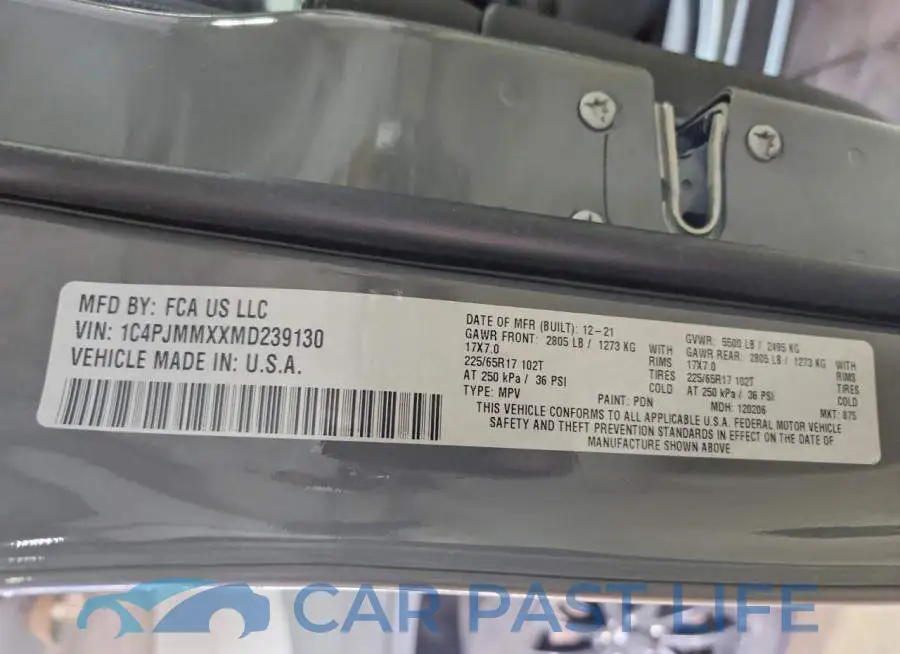 1C4PJMMXXMD239130# 12