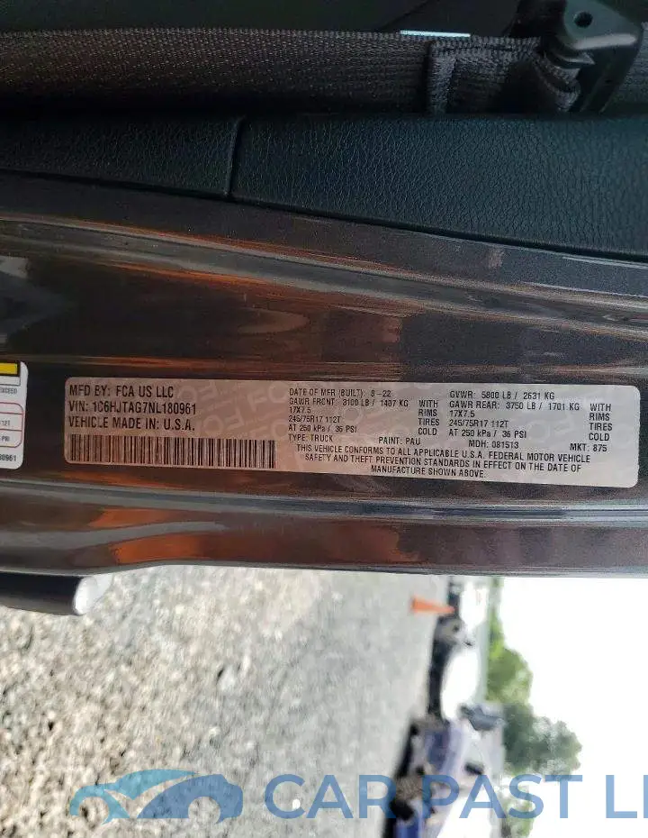 1C6HJTAG7NL180961# 13