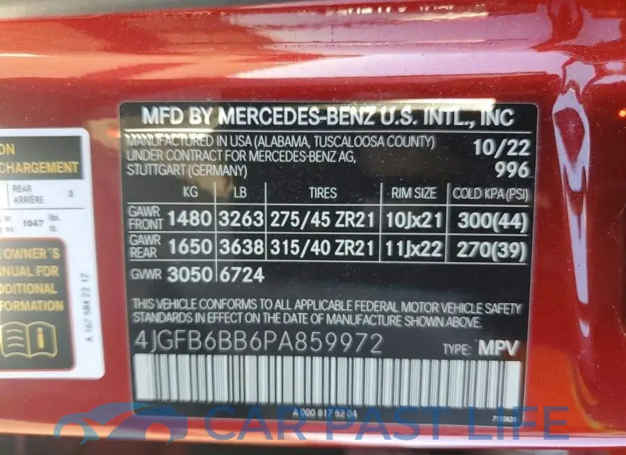 4JGFB6BB6PA859972# 13