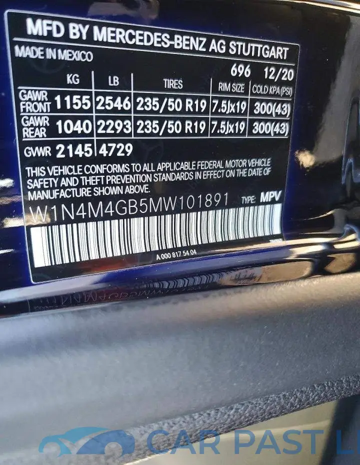 W1N4M4GB5MW101891# 11