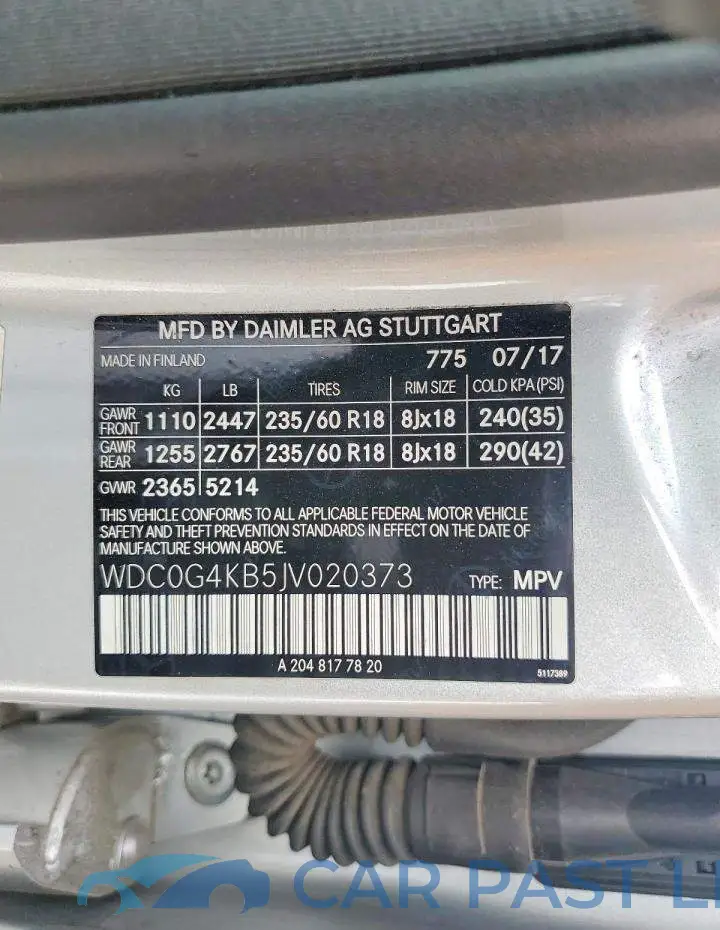 WDC0G4KB5JV020373# 14
