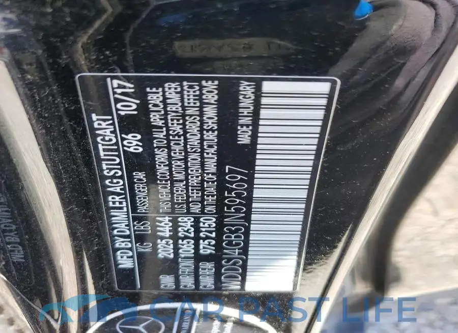 WDDSJ4GB3JN595697# 12