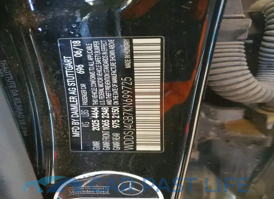 WDDSJ4GB7KN699725# 12
