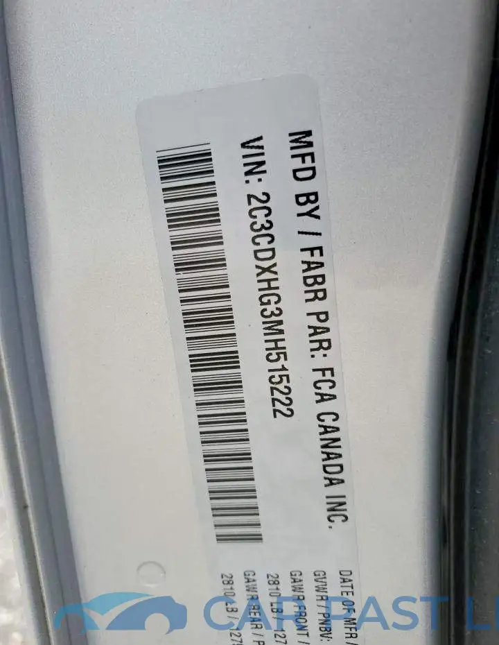2C3CDXHG3MH515222# 12