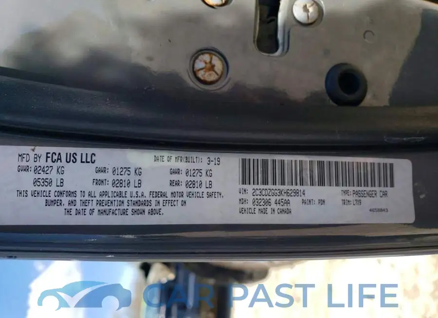 2C3CDZGG3KH629814# 12