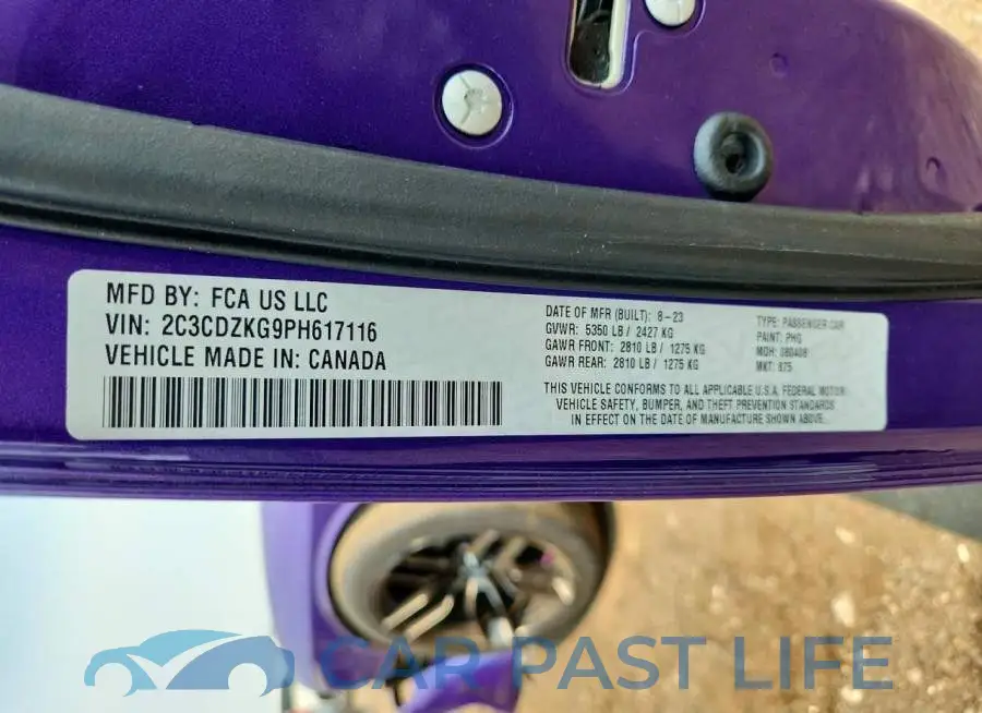 2C3CDZKG9PH617116# 13
