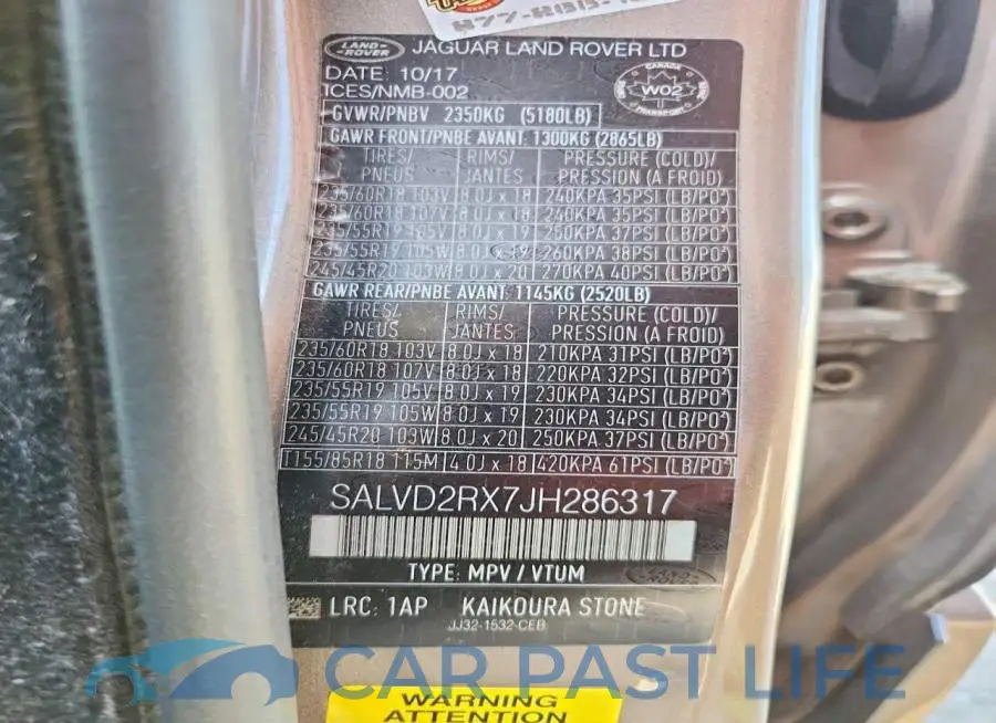 SALVD2RX7JH286317# 13