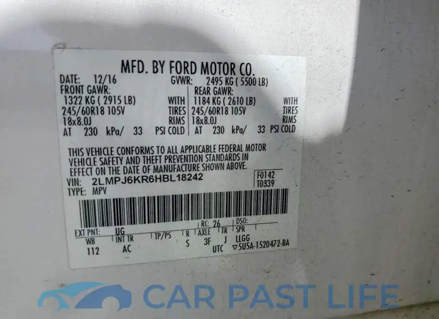 2LMPJ6KR6HBL18242# 12