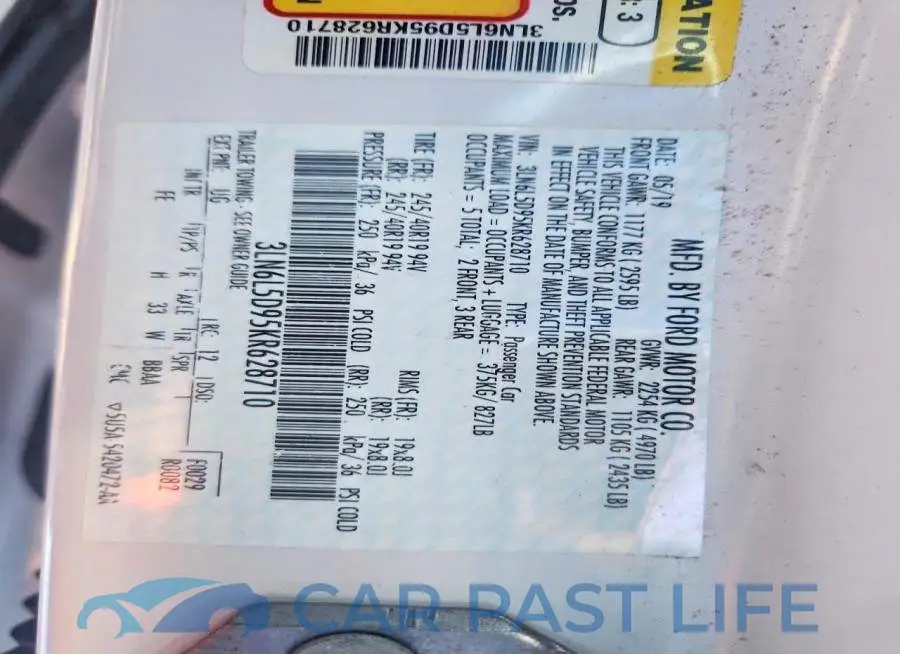 3LN6L5D95KR628710# 12