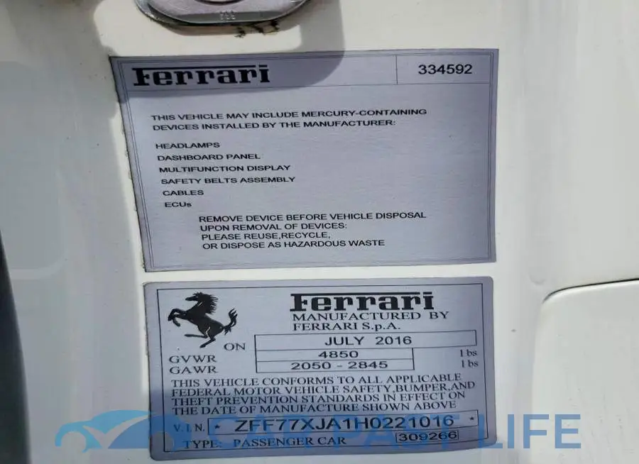 ZFF77XJA1H0221016# 13