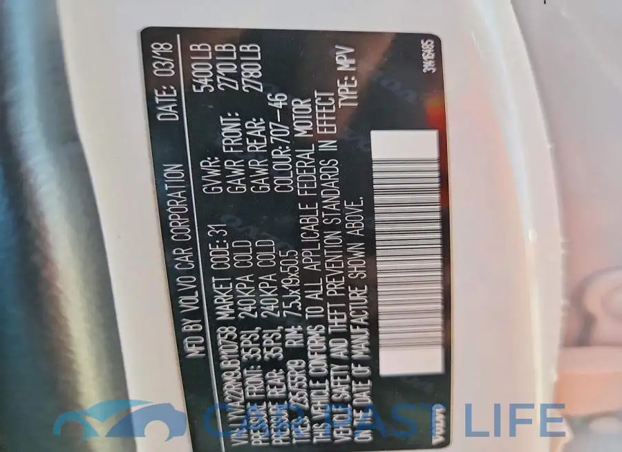 LYVA22RM9JB110758# 12