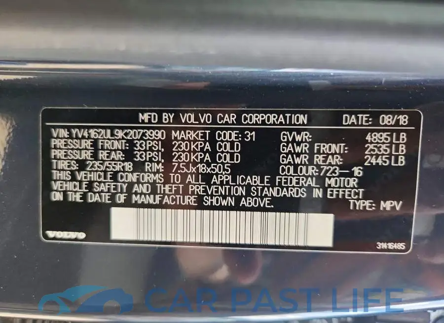 YV4162UL9K2073990# 12