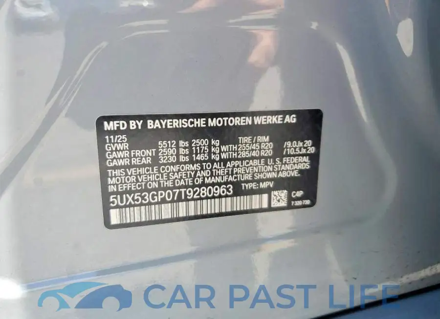 5UX53GP07T9280963# 13