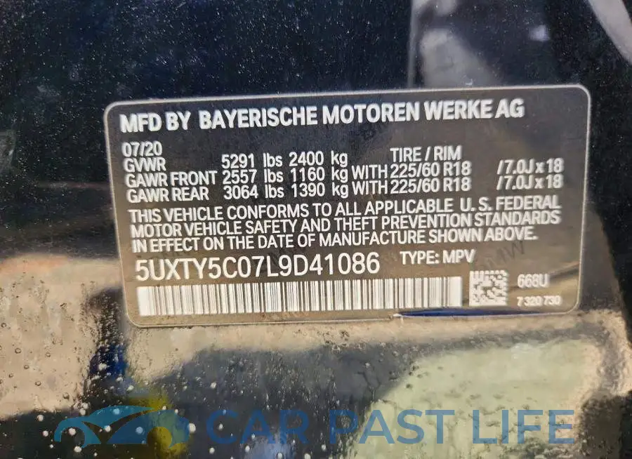 5UXTY5C07L9D41086# 13