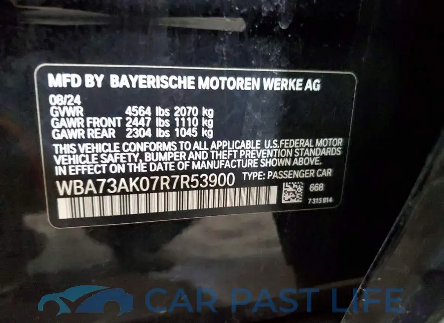 WBA73AK07R7R53900# 13