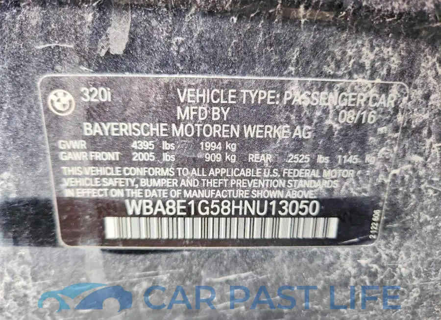 WBA8E1G58HNU13050# 12