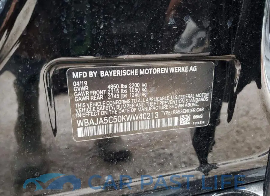 WBAJA5C50KWW40213# 12