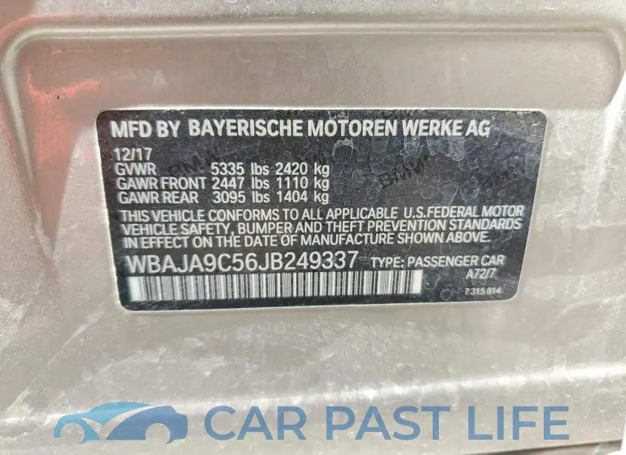 WBAJA9C56JB249337# 12
