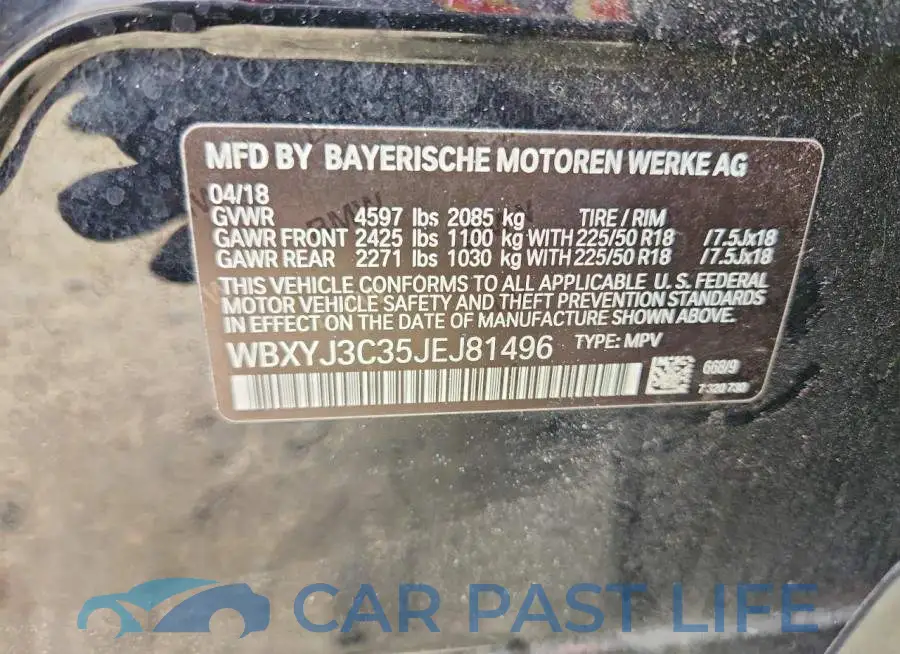 WBXYJ3C35JEJ81496# 12