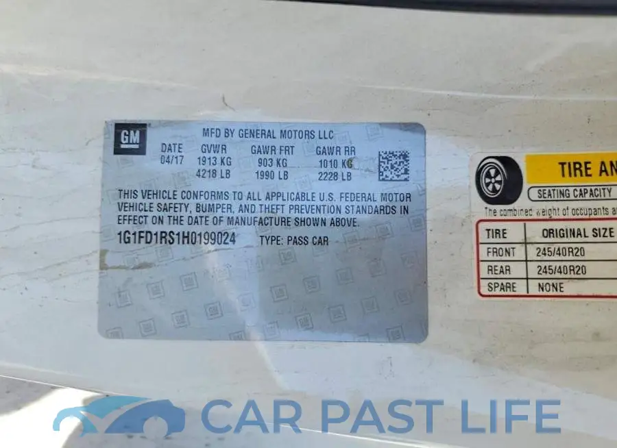 1G1FD1RS1H0199024# 12