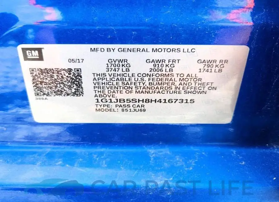 1G1JB5SH8H4167315# 12