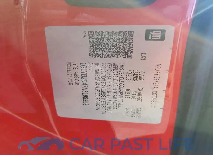 1G1YB2D47N5108558# 12