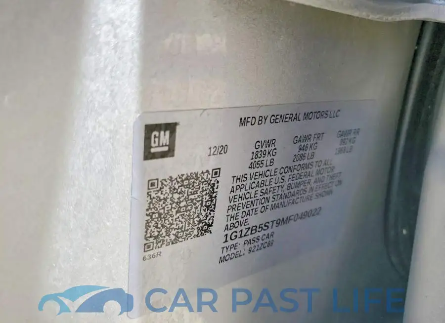 1G1ZB5ST9MF049022# 12