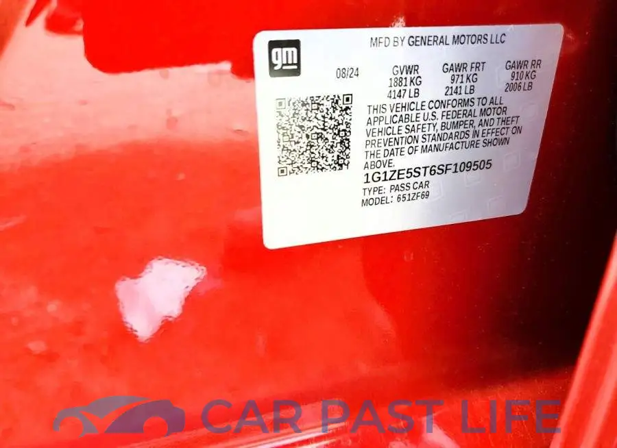 1G1ZE5ST6SF109505# 12