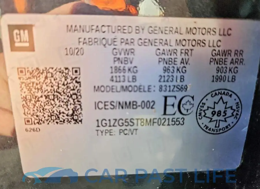 1G1ZG5ST8MF021553# 12