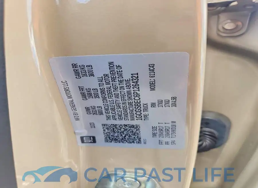 1GCGSBEC6P1264321# 12