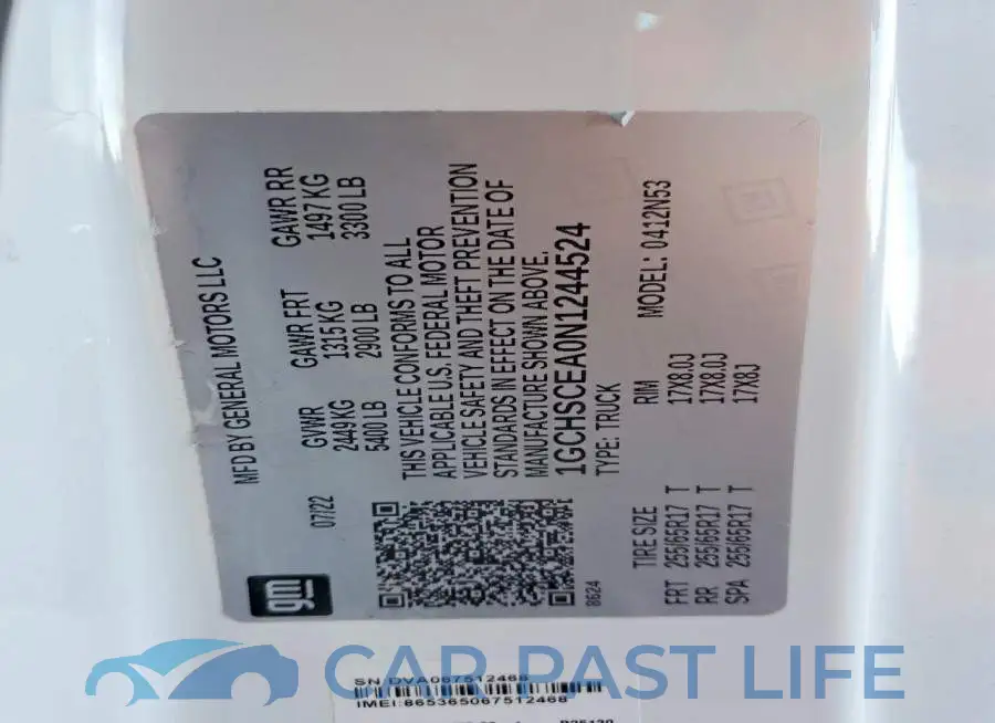 1GCHSCEA0N1244524# 12