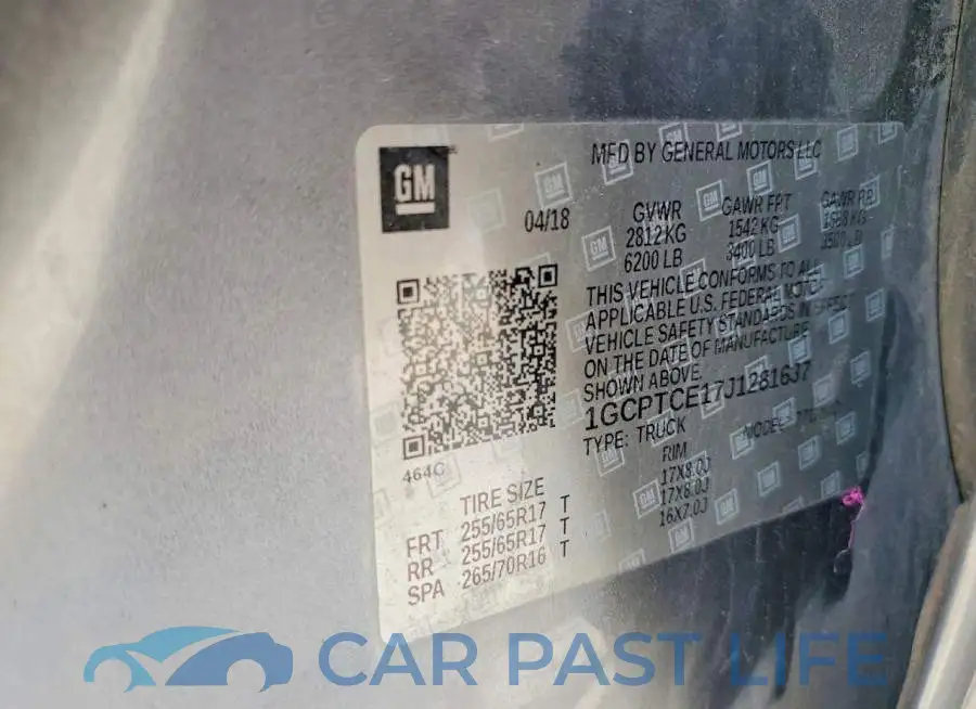 1GCPTCE17J1281637# 12