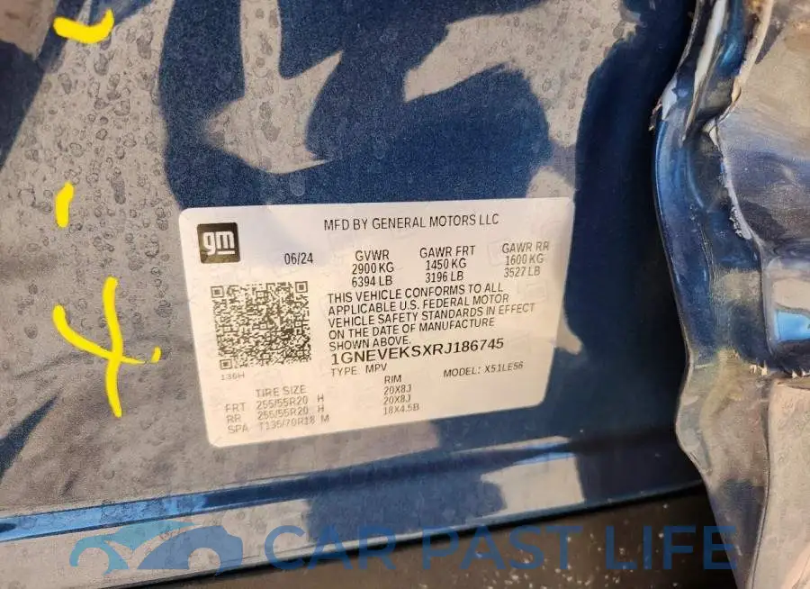 1GNEVEKSXRJ186745# 14