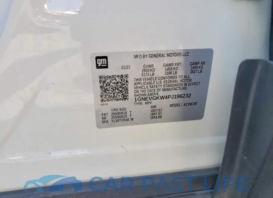 1GNEVGKW4PJ196232# 12