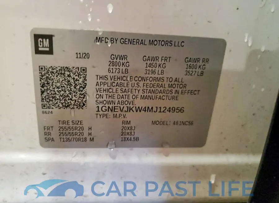 1GNEVJKW4MJ124956# 13