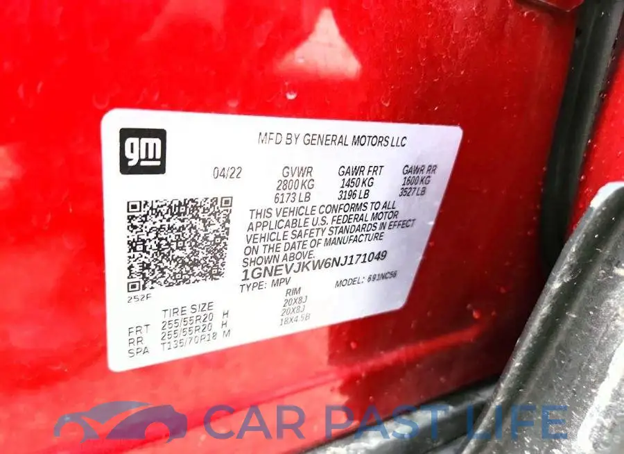 1GNEVJKW6NJ171049# 13