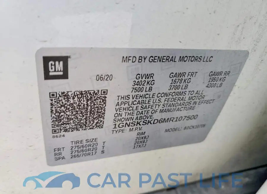 1GNSKSKD6MR107500# 13