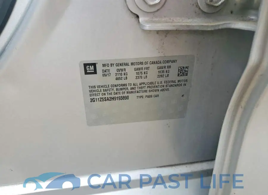 2G11Z5SA2H9193890# 12