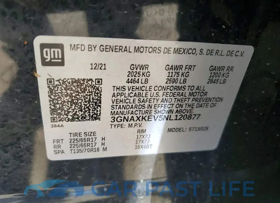 3GNAXKEV5NL120877# 13