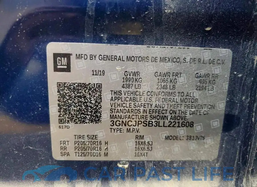 3GNCJPSB3LL221608# 12