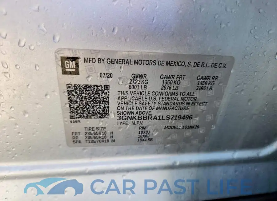 3GNKBBRA1LS719496# 13