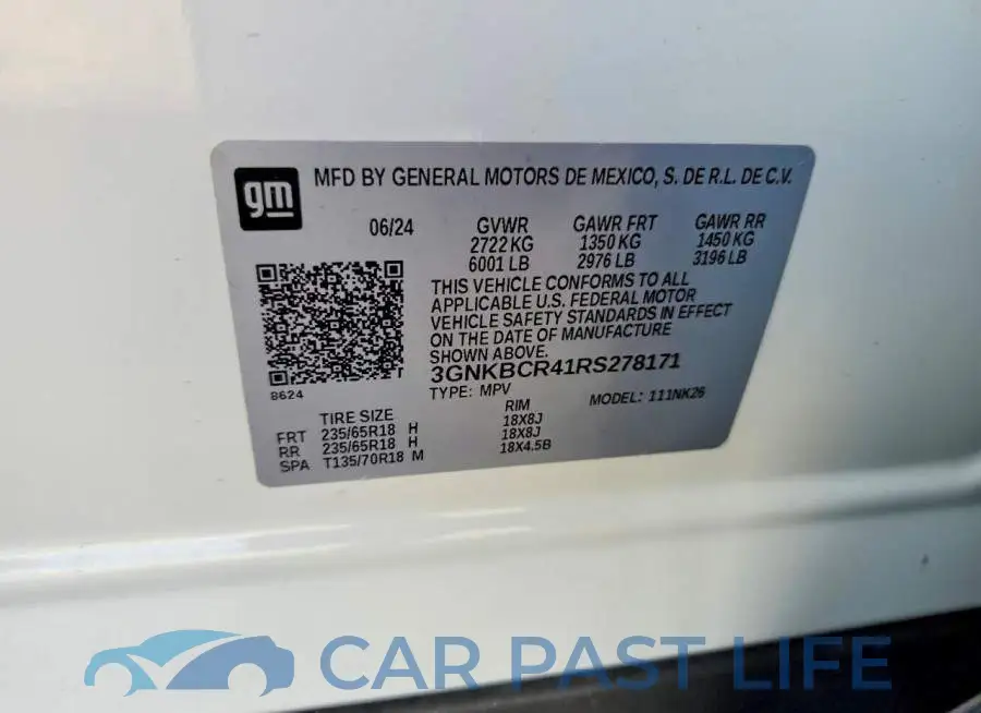 3GNKBCR41RS278171# 13