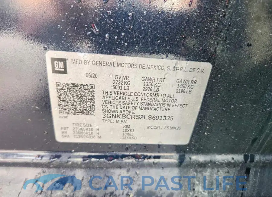 3GNKBCRS2LS691335# 13