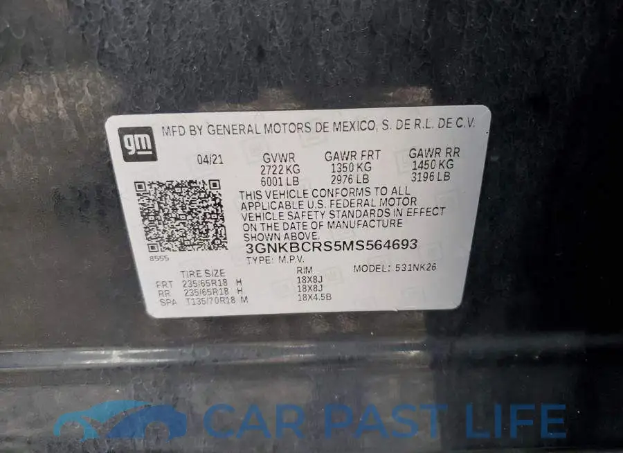 3GNKBCRS5MS564693# 13