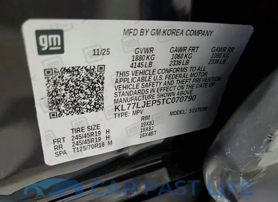 KL77LJEP5TC070790# 13