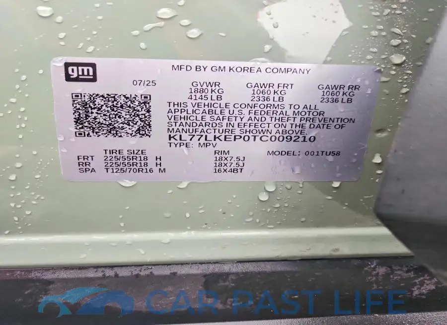 KL77LKEP0TC009210# 12