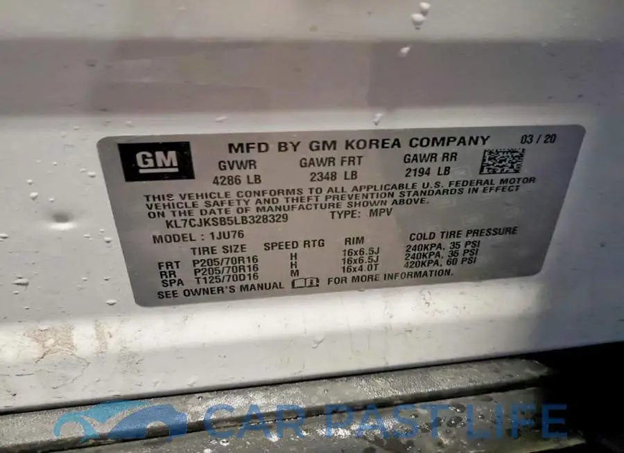 KL7CJKSB5LB328329# 13