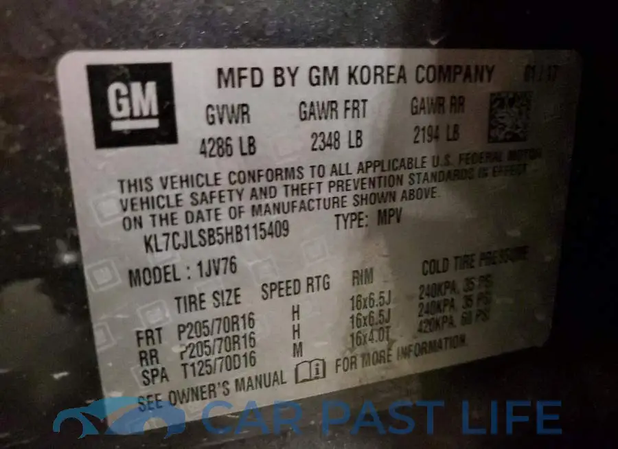 KL7CJLSB5HB115409# 13
