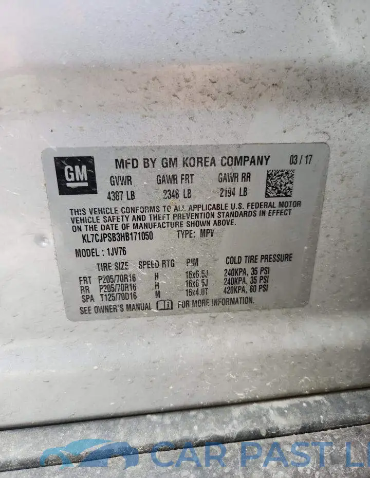 KL7CJPSB3HB171050# 13