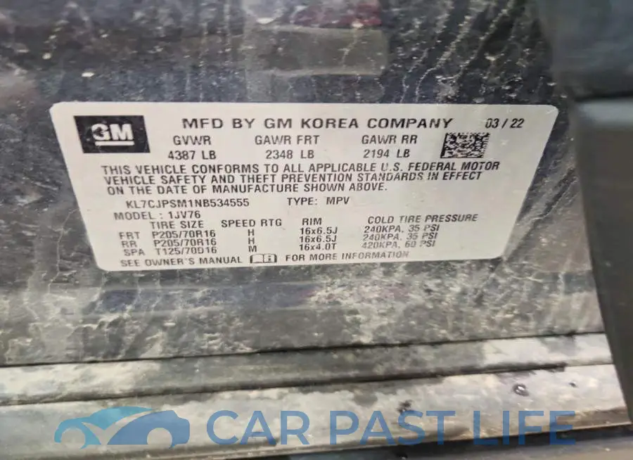 KL7CJPSM1NB534555# 12